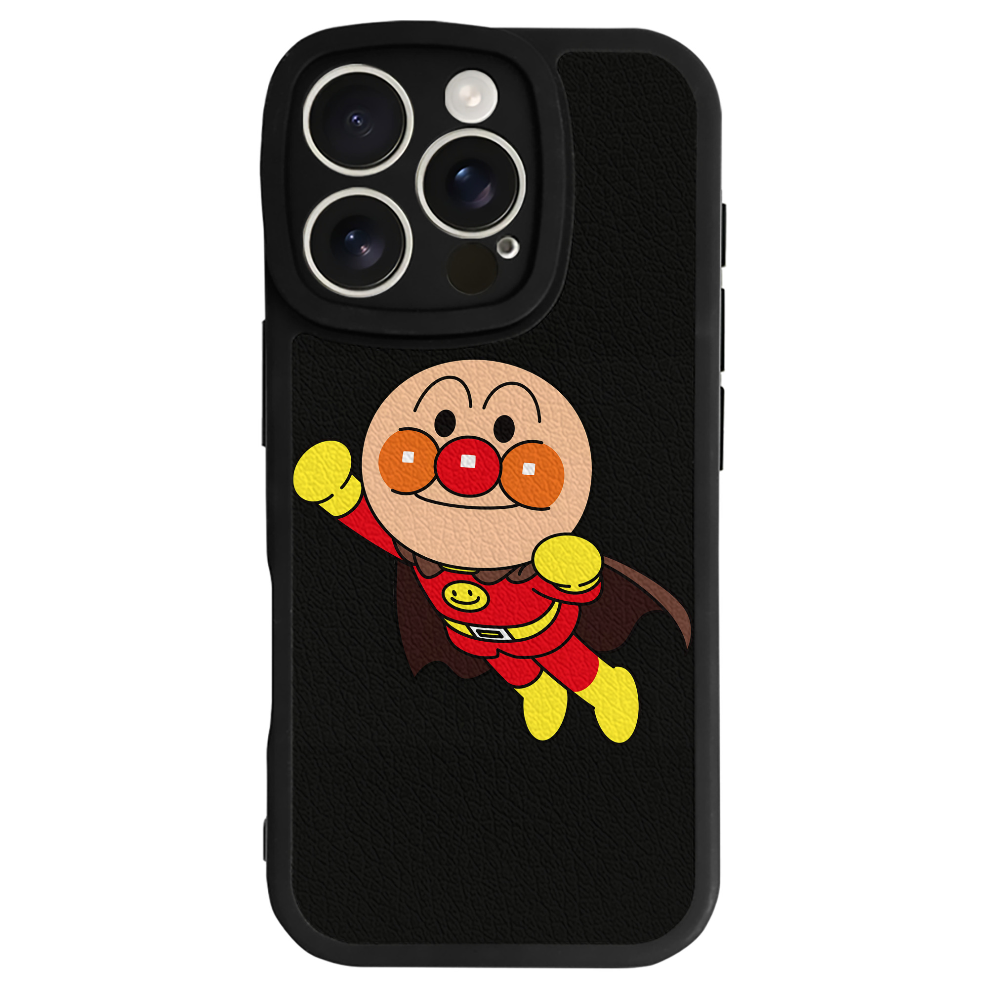 （画像用） アンパンマン Anpanman 【iPhone 16シリーズ対応】シリコンスマホケース（レザー調） 材質：シリコン